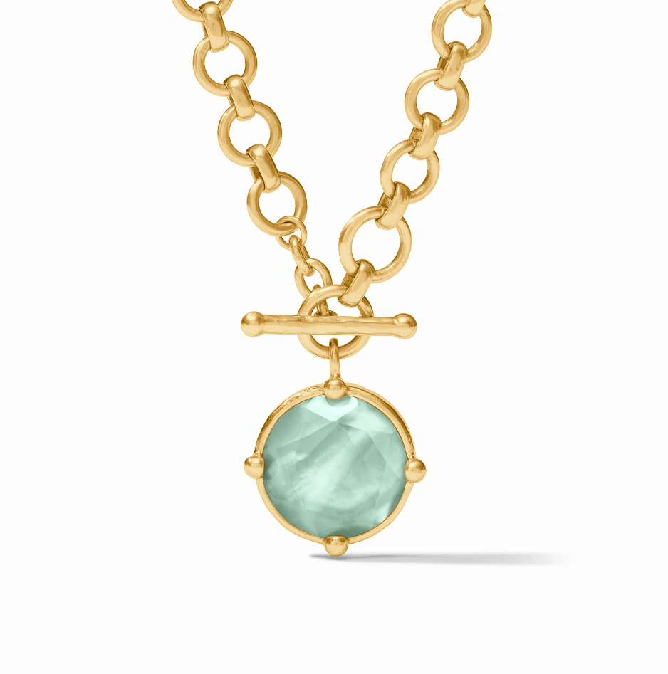 Honeybee Demi Necklace - Iridescent Aquamarine Blue Necklaces Julie Vos
