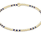 Hope Joy Pattern 2mm Bead Bracelet - Blue Metallic - Sugar Babies Children's Boutique/Meg's Shoppe