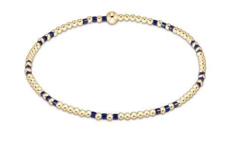 Hope Joy Pattern 2mm Bead Bracelet - Blue Metallic - Sugar Babies Children's Boutique/Meg's Shoppe