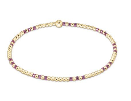 Hope Joy Pattern 2mm Bead Bracelet - Pink Metallic - Sugar Babies Children's Boutique/Meg's Shoppe