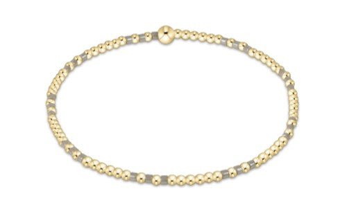 Hope Joy Pattern 2mm Bead Bracelet - Taupe With A Twist - Sugar Babies Children's Boutique/Meg's Shoppe