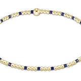 Hope Sincerity Pattern 2mm Bead Bracelet - Blue Metallic - Sugar Babies Children's Boutique/Meg's Shoppe