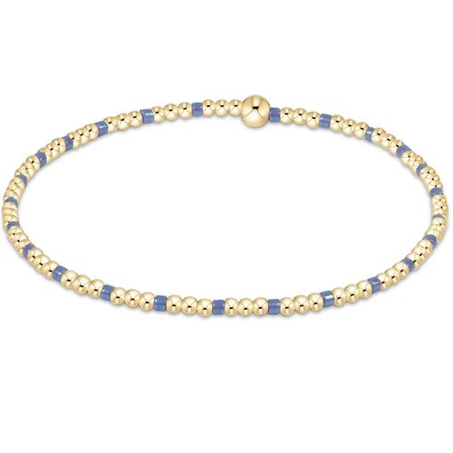 Hope Sincerity Pattern 2mm Bead Bracelet - Bright Blue Bracelets enewton