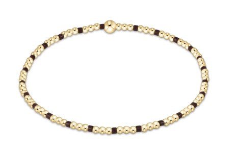 Hope Sincerity Pattern 2mm Bead Bracelet - Chocolate - Sugar Babies Children's Boutique/Meg's Shoppe