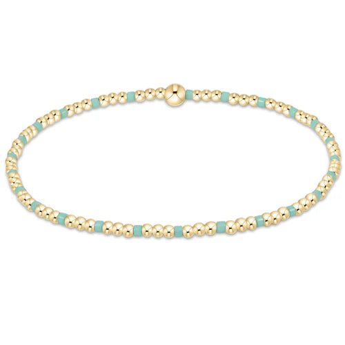 Hope Sincerity Pattern 2mm Bead Bracelet - Mint Bracelets enewton