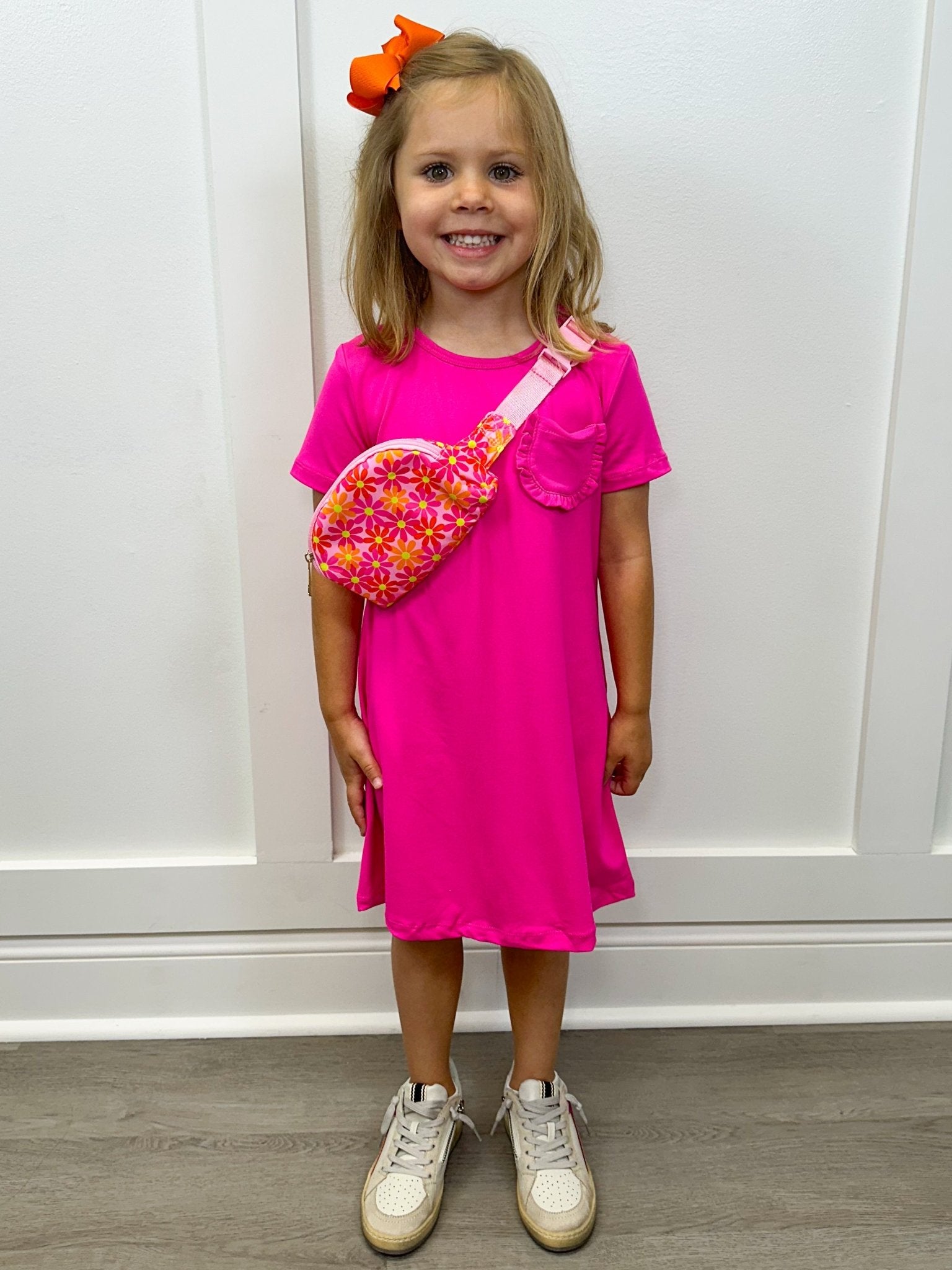 Hot Pink T-Shirt Dress Girls Play Dresses Mila & Rose