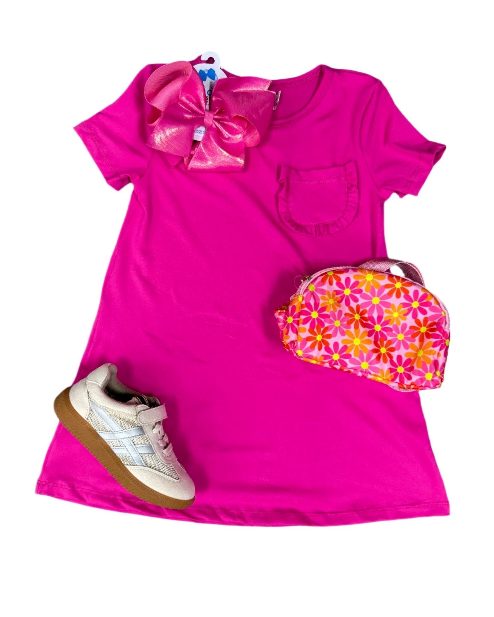 Hot Pink T-Shirt Dress Girls Play Dresses Mila & Rose