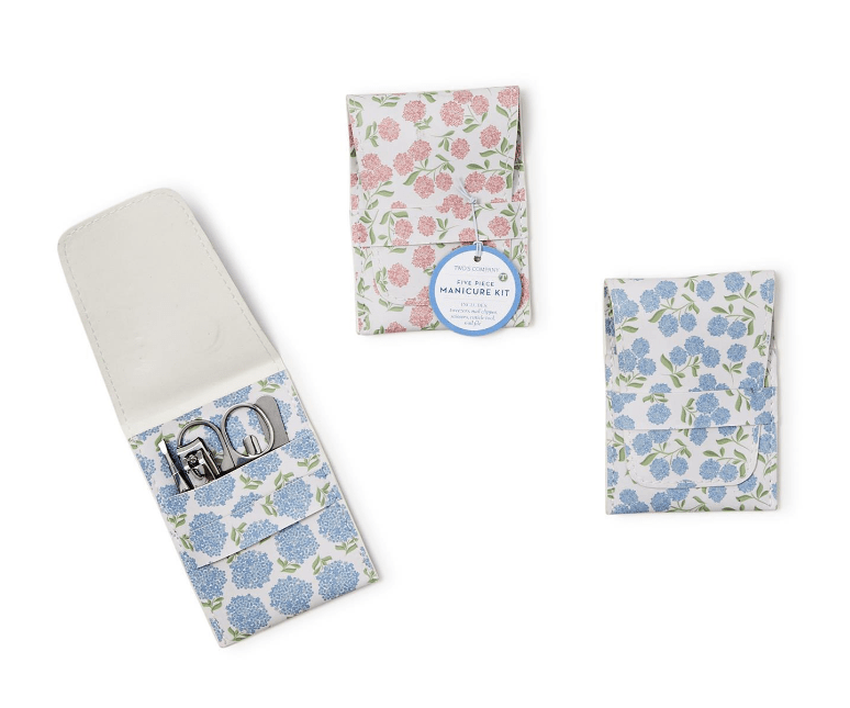 Hydrangea Print 5 Piece Manicure Set - Assorted Self-Care Two's Company