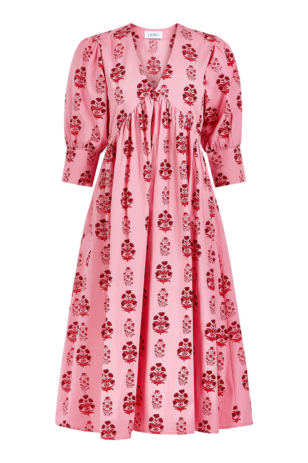 Ingrid Dress - Scarlet Blossom Long Dresses Livro