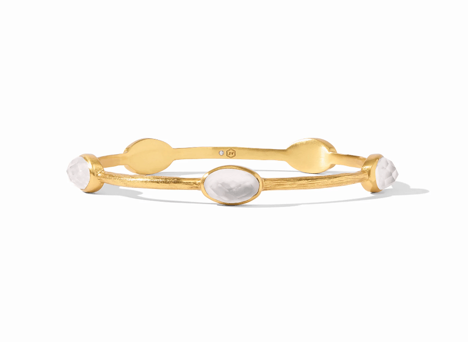 Ivy Stone Bangle - Iridescent Clear Crystal - Medium Bracelets Julie Vos