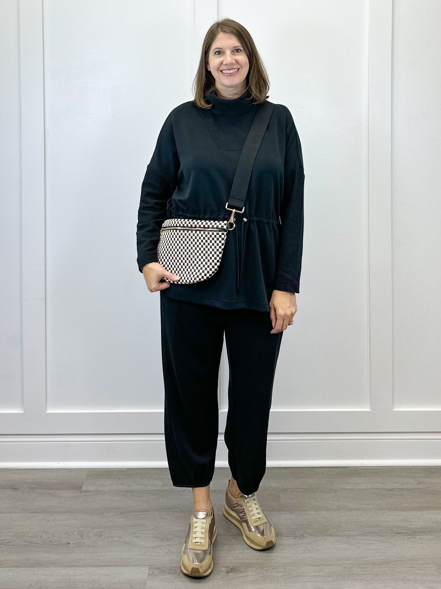Jogger w/ Hem Pleats & Pockets - Black Pants Tribal