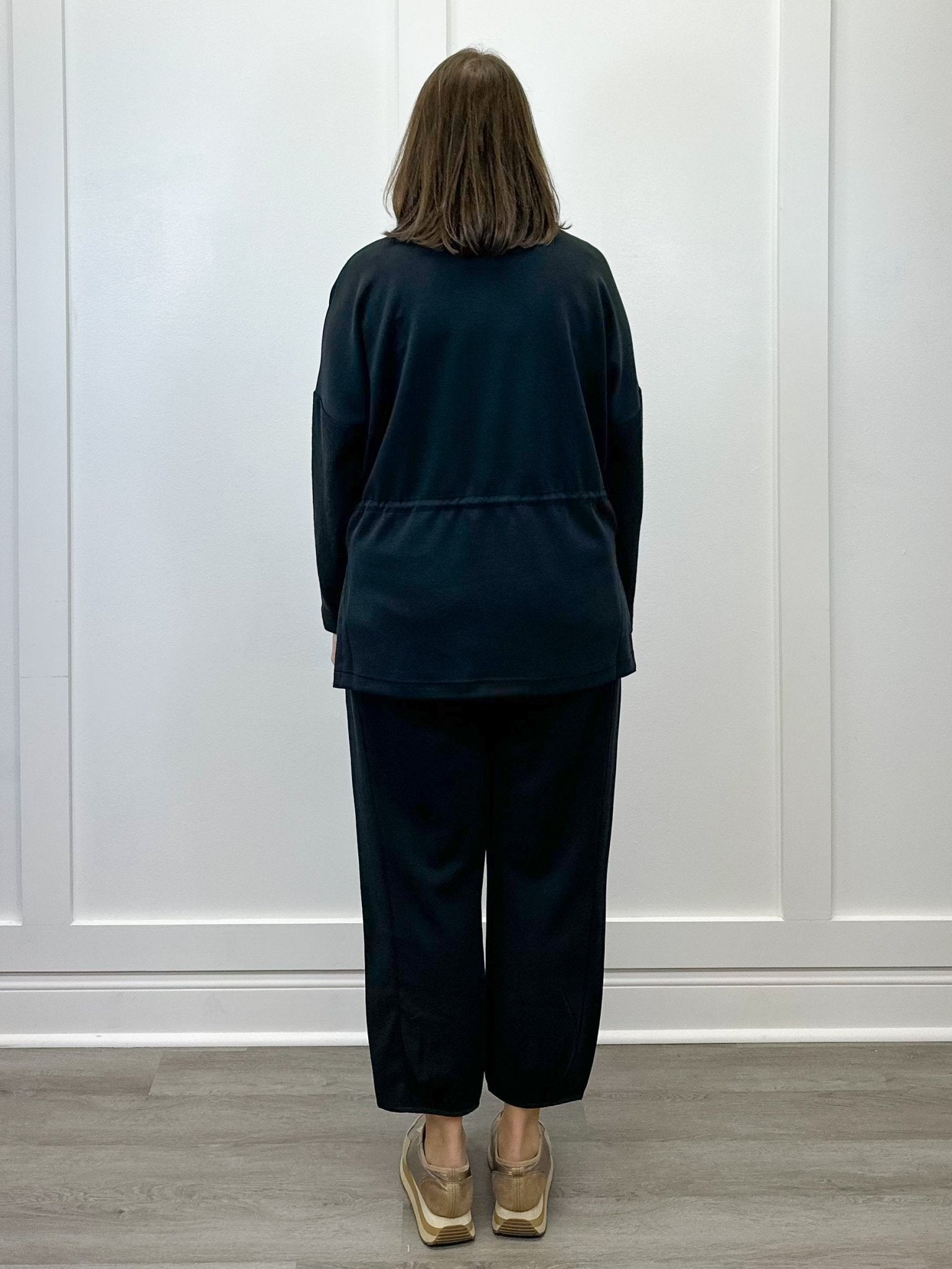 Jogger w/ Hem Pleats & Pockets - Black Pants Tribal