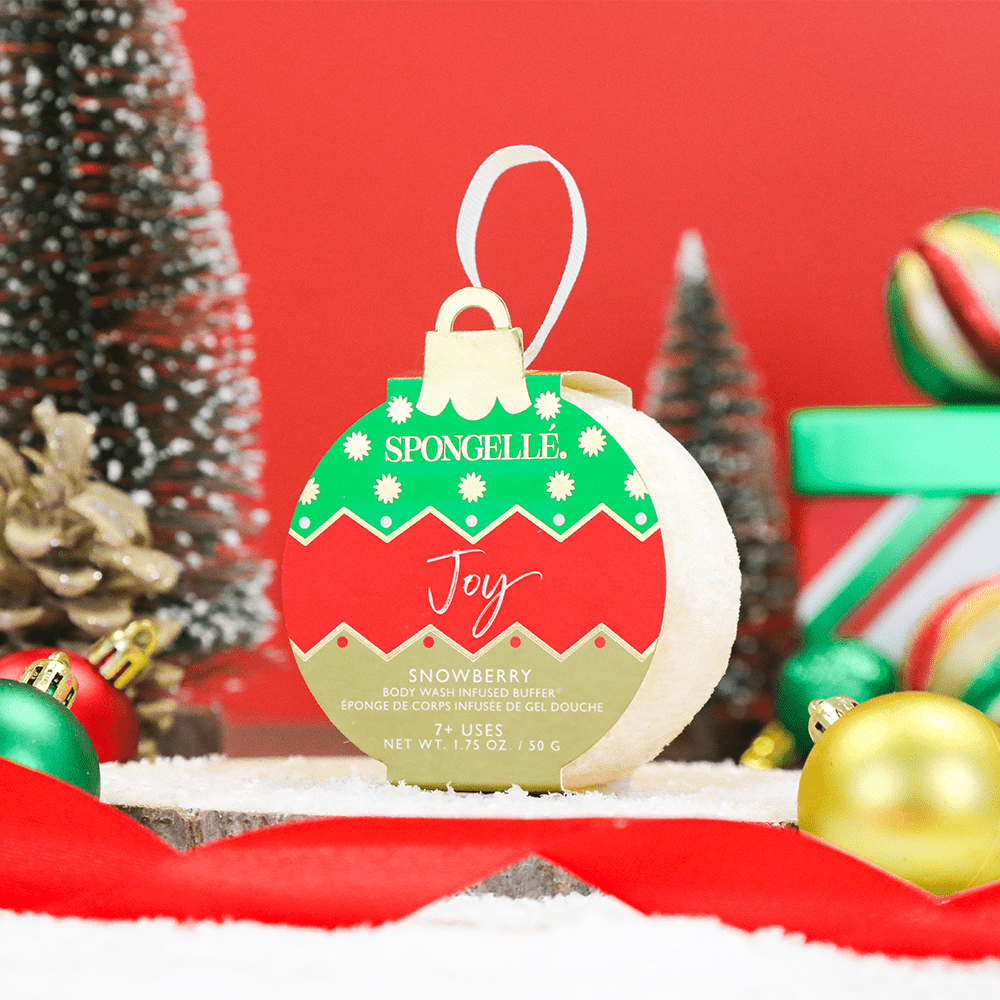 Joy - Snowberry Holiday Ornament Buffer Christmas Stocking Self-Care Spongellé
