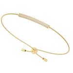 Juliette Pavé Chain Bracelet - Gold - White Topaz Bracelets Dean Davidson
