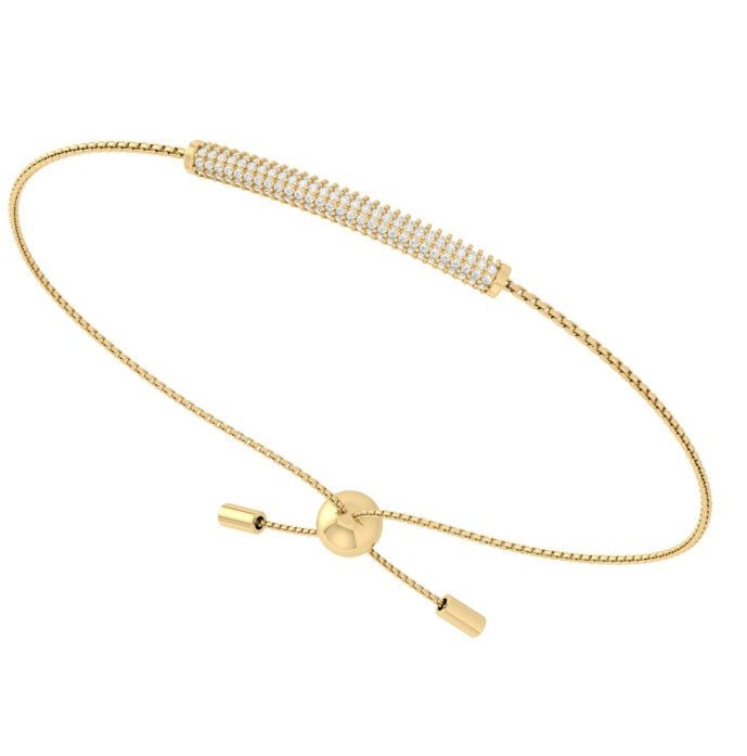 Juliette Pavé Chain Bracelet - Gold - White Topaz Bracelets Dean Davidson