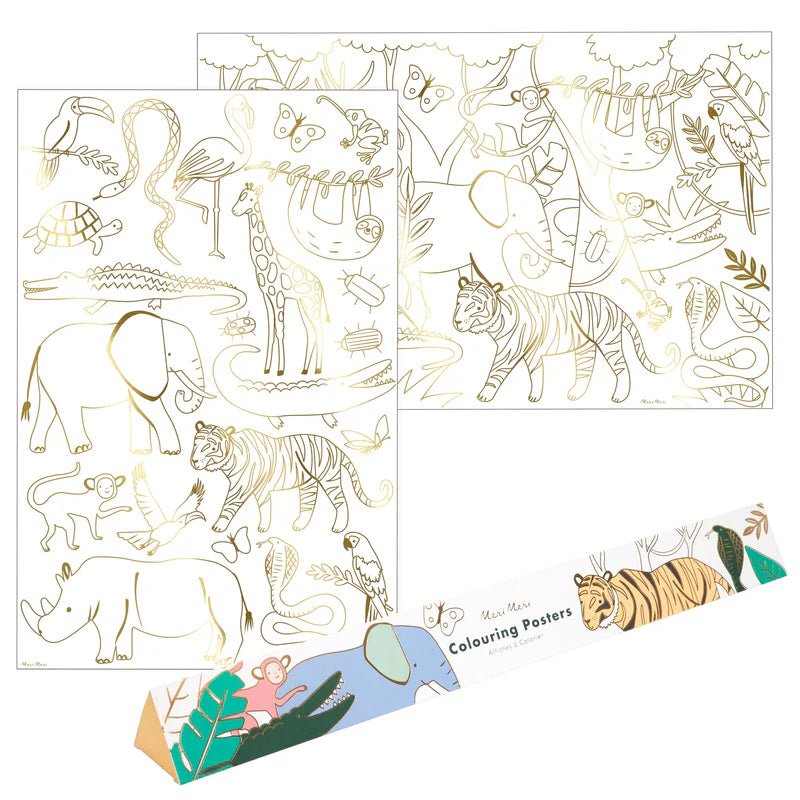 Jungle Coloring Posters Toys Meri Meri