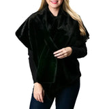 Katie Faux Fur Keyhole Wrap - Black Outerwear Top It Off