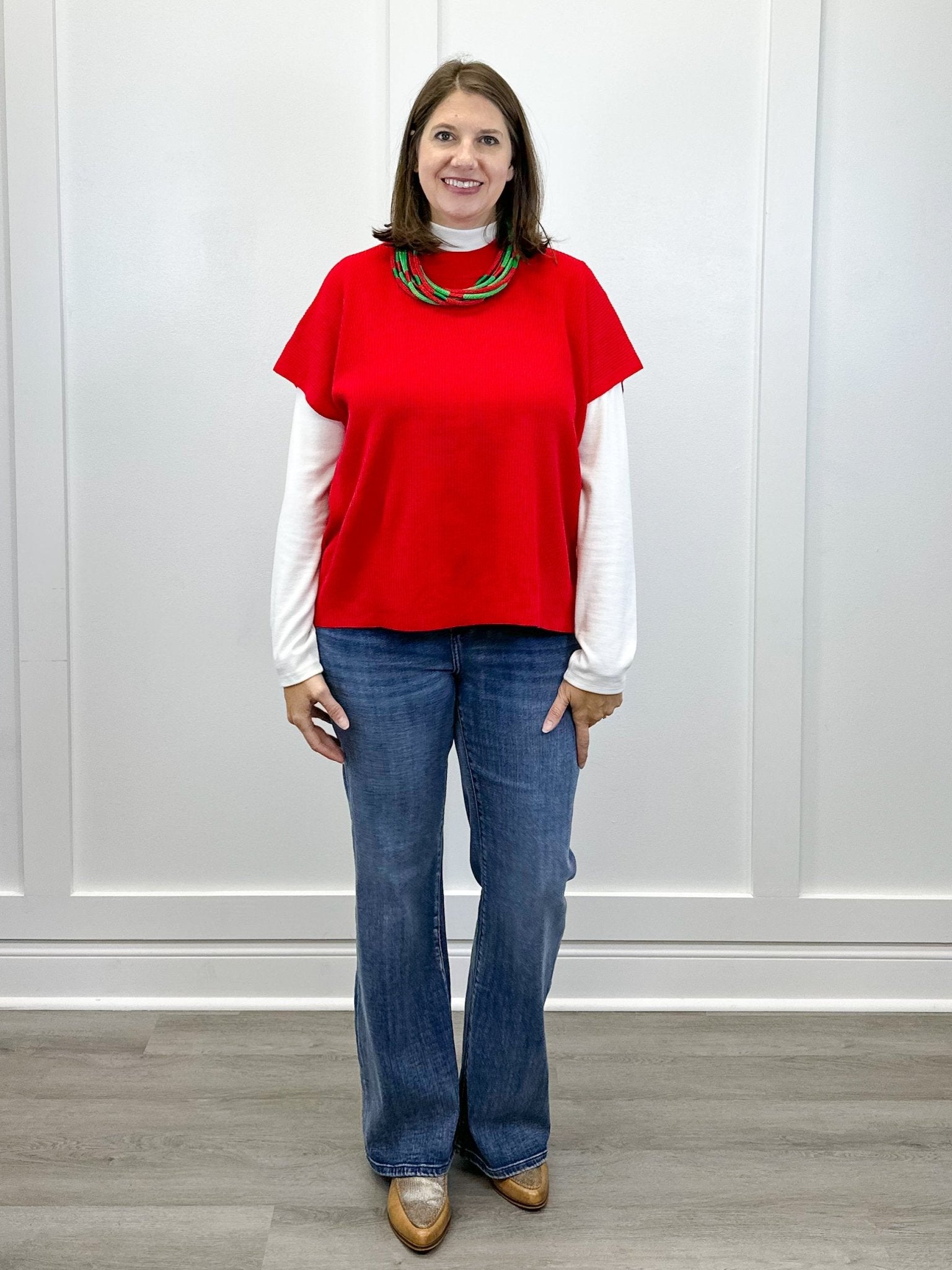 Kensington Pullover Sweater - Ruby - Sugar Babies Children's Boutique/Meg's Shoppe
