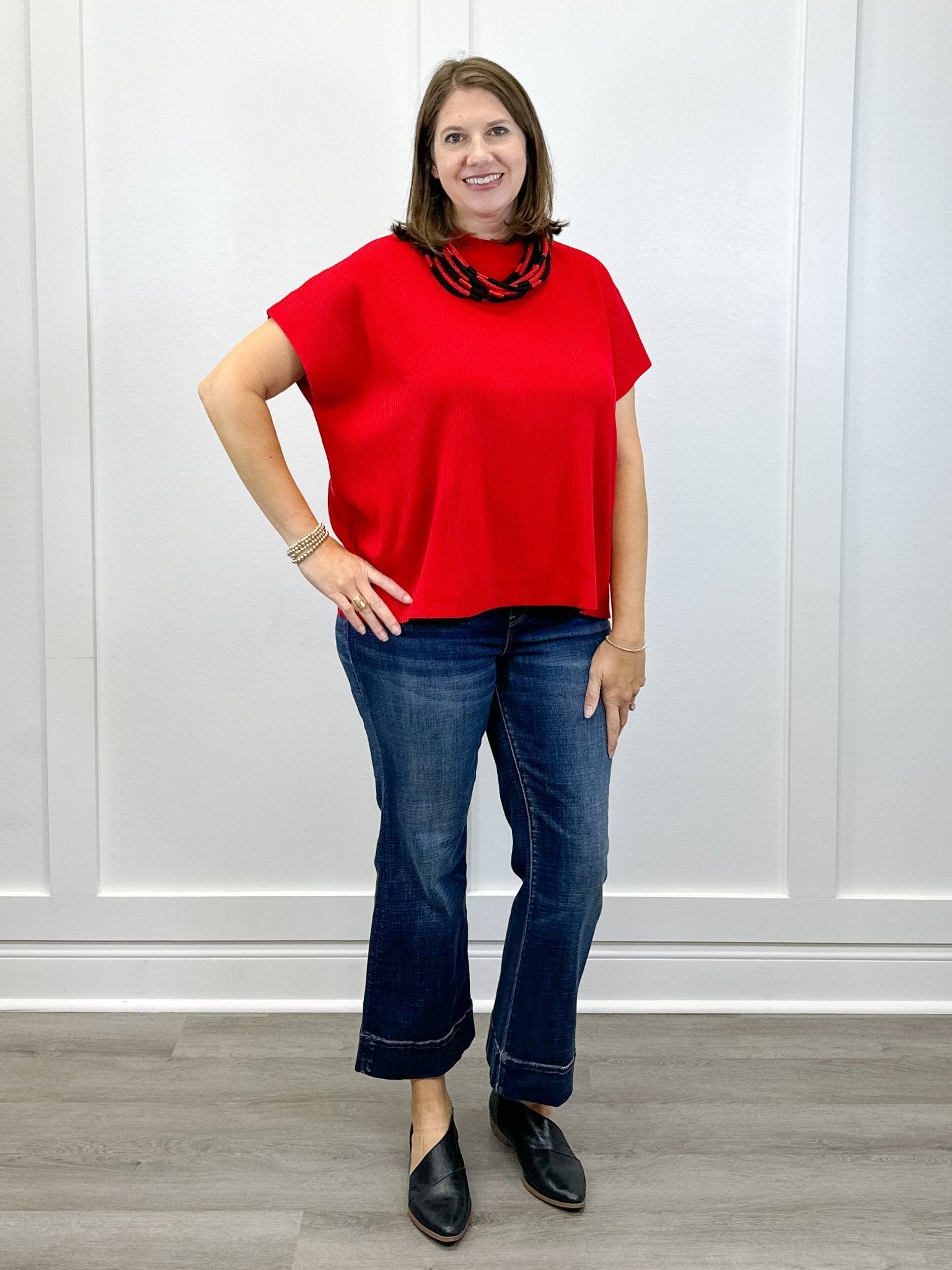 Kensington Pullover Sweater - Ruby - Sugar Babies Children's Boutique/Meg's Shoppe