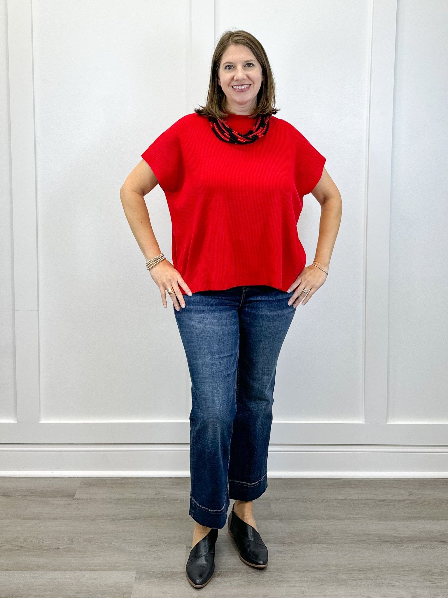 Kensington Pullover Sweater - Ruby - Sugar Babies Children's Boutique/Meg's Shoppe