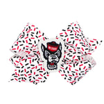 King Confetti Print with Badge - NC State Kids Hair Accessories Wee Ones