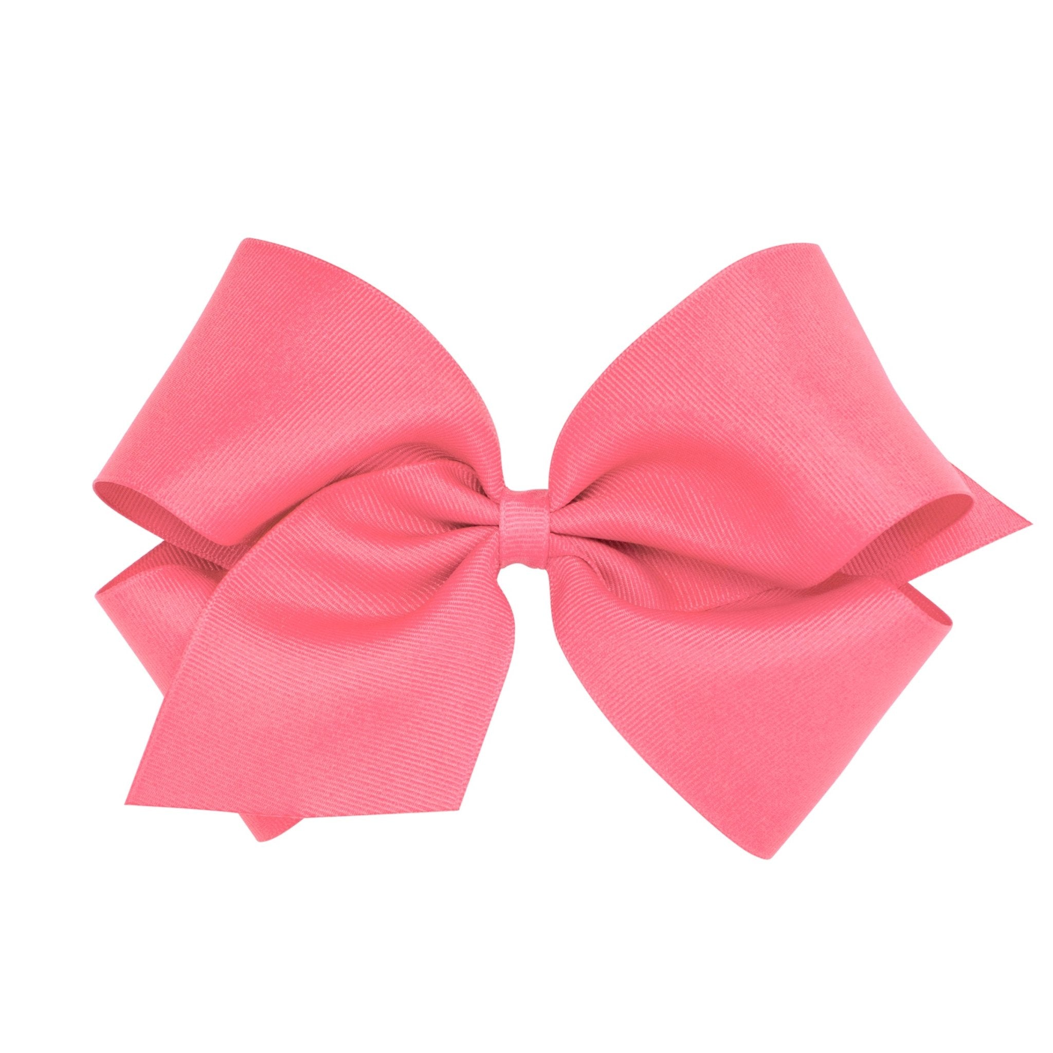 King Grosgrain Bow - Coral Rose Kids Hair Accessories Wee Ones