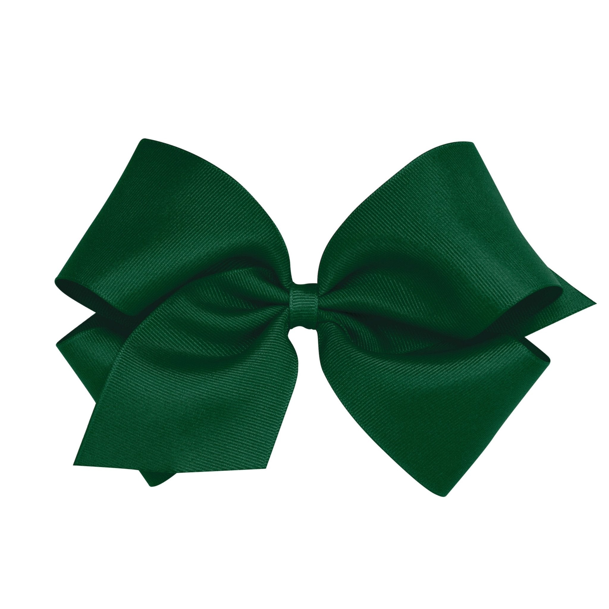 King Grosgrain Bow - Forest Green Kids Hair Accessories Wee Ones