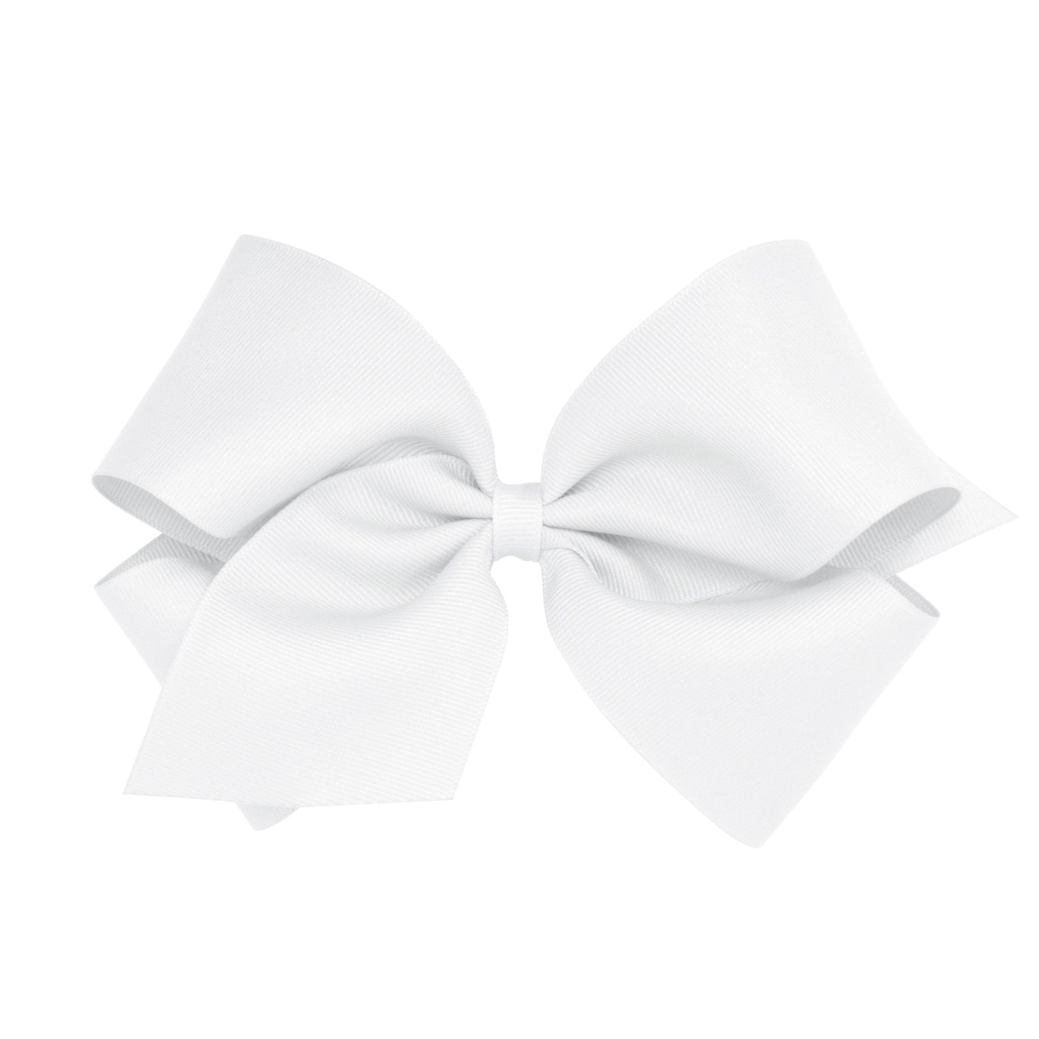 King Grosgrain Bow - White Kids Hair Accessories Wee Ones