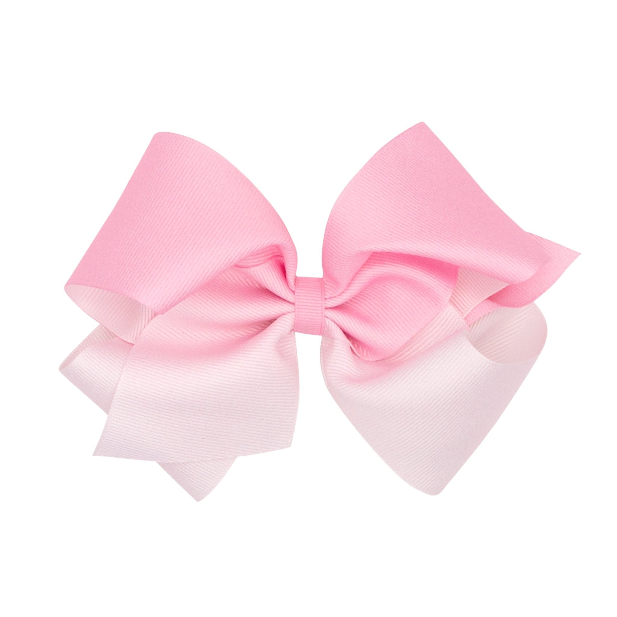 King Grosgrain Ombre Colorblock Bow - Pearl Pink Kids Hair Accessories Wee Ones