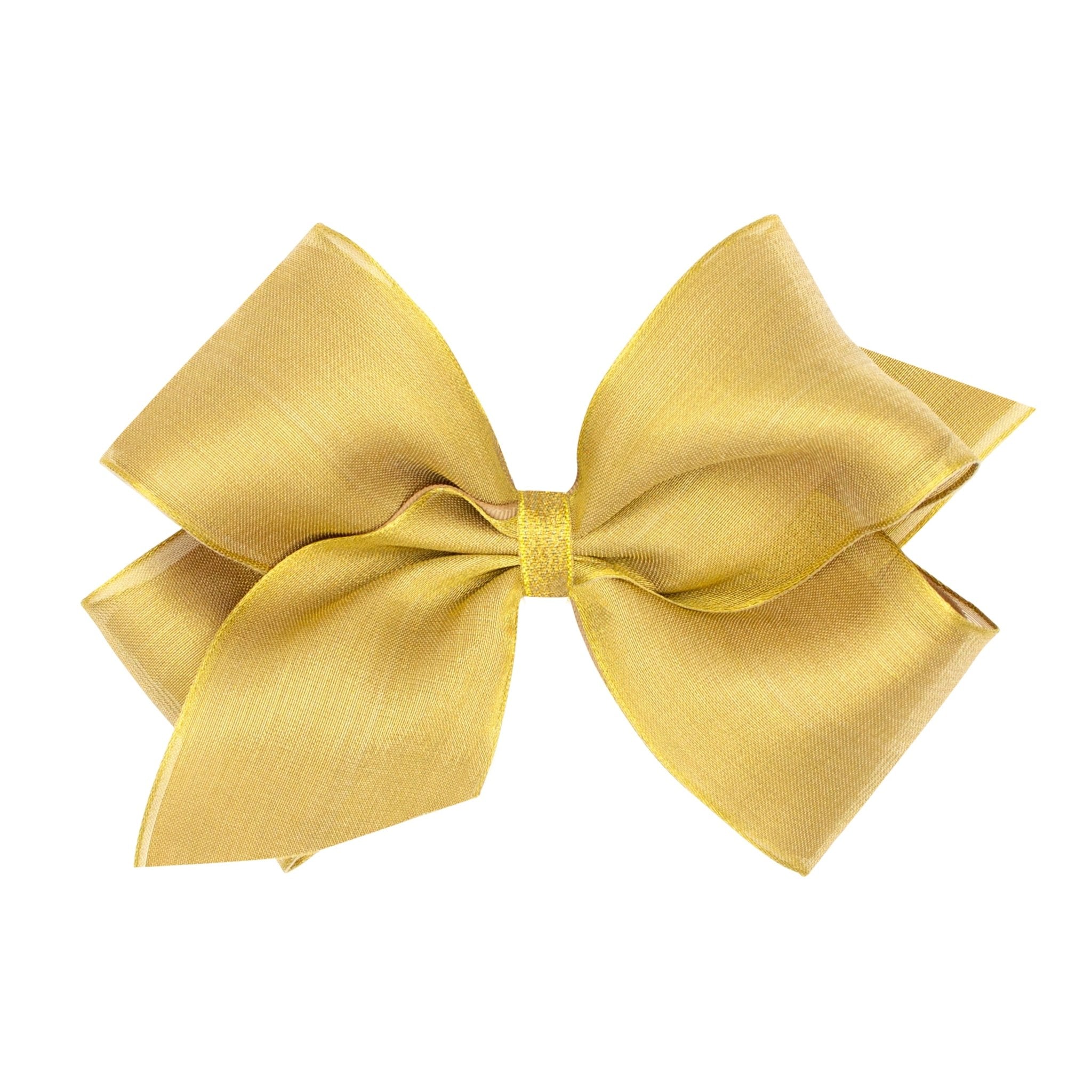 King Mesh Metallic & Grosgrain Overlay - Gold Kids Hair Accessories Wee Ones