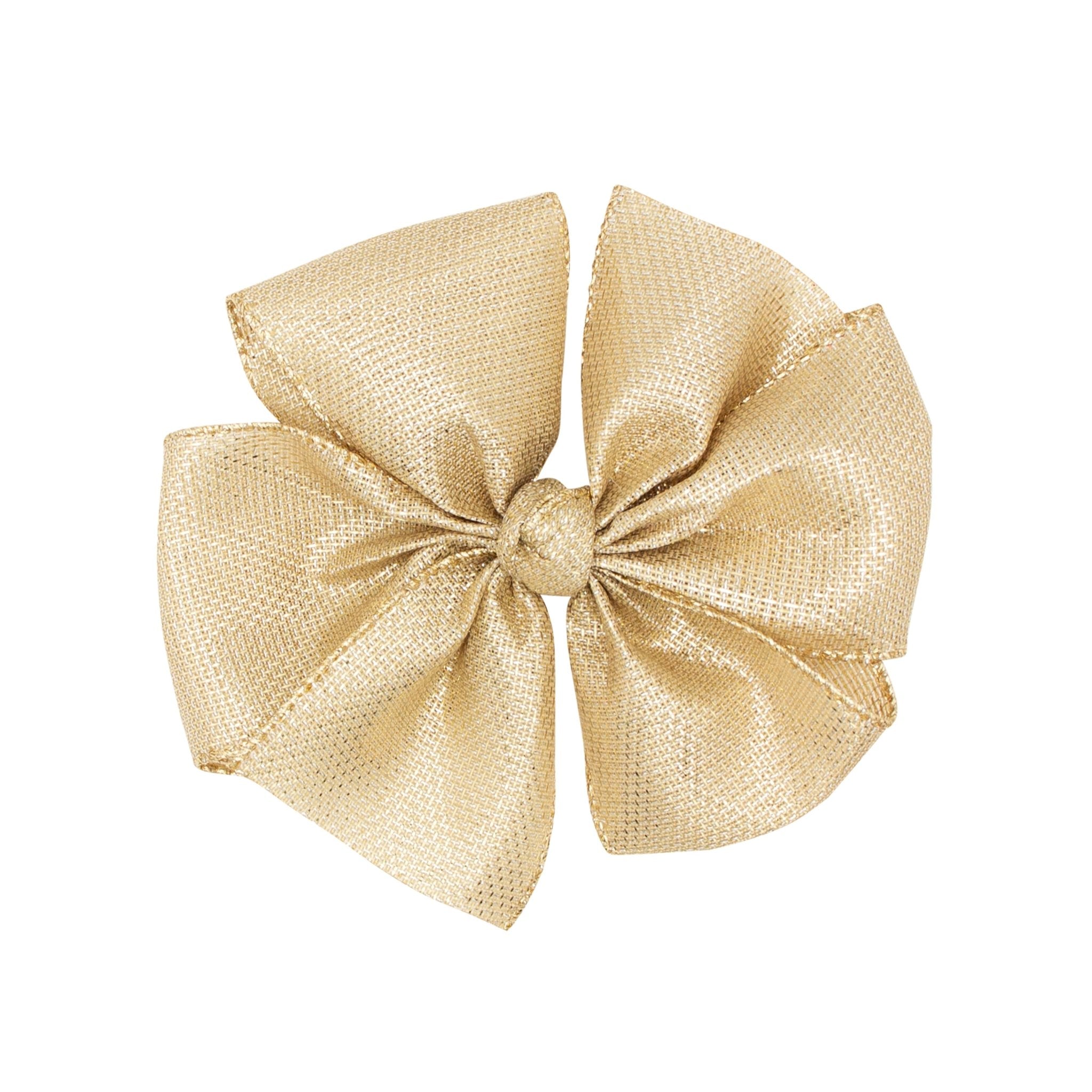 King Metallic Circle Bow - Gold Kids Hair Accessories Wee Ones