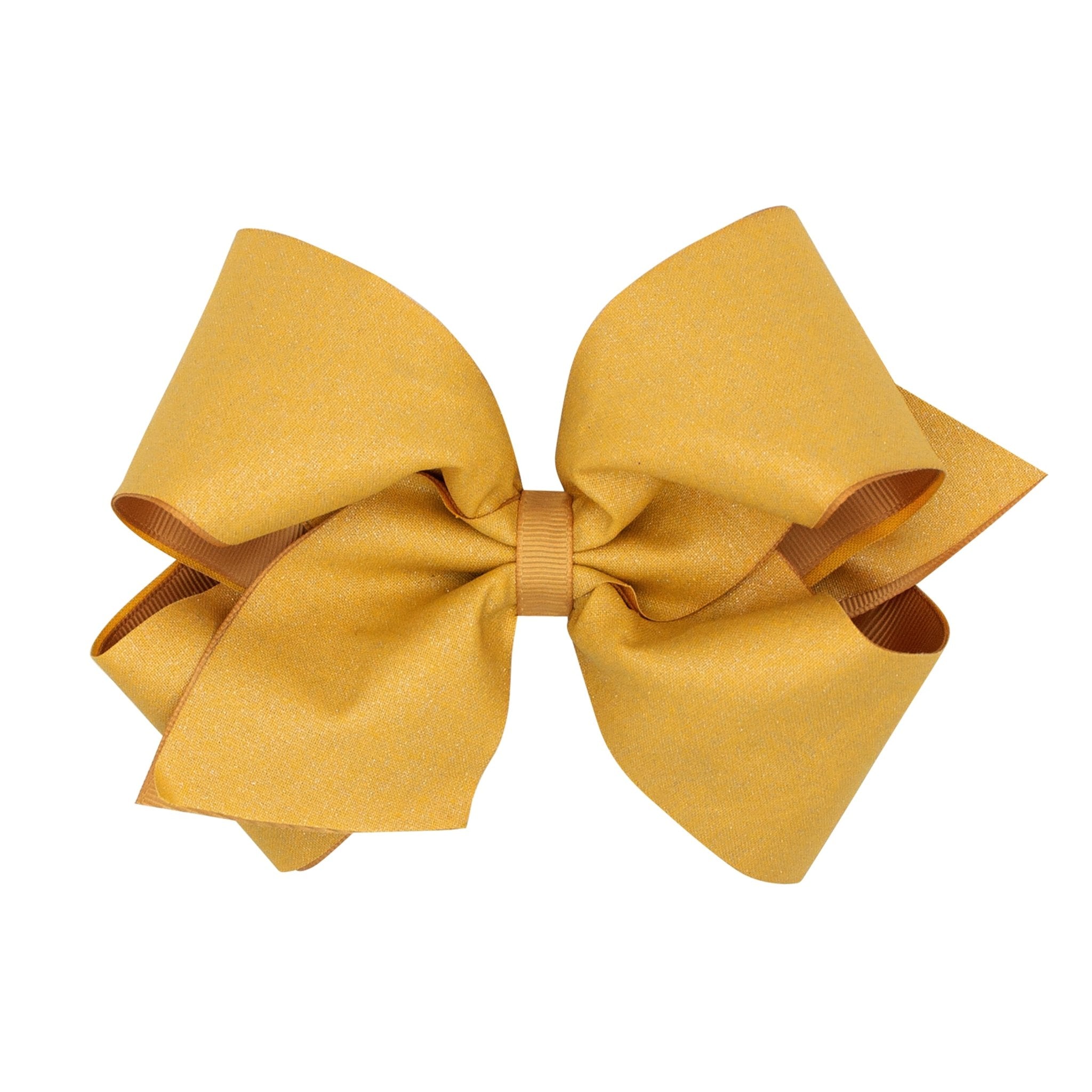 King Shimmer w/ Grosgrain Overlay - Old Gold Kids Hair Accessories Wee Ones