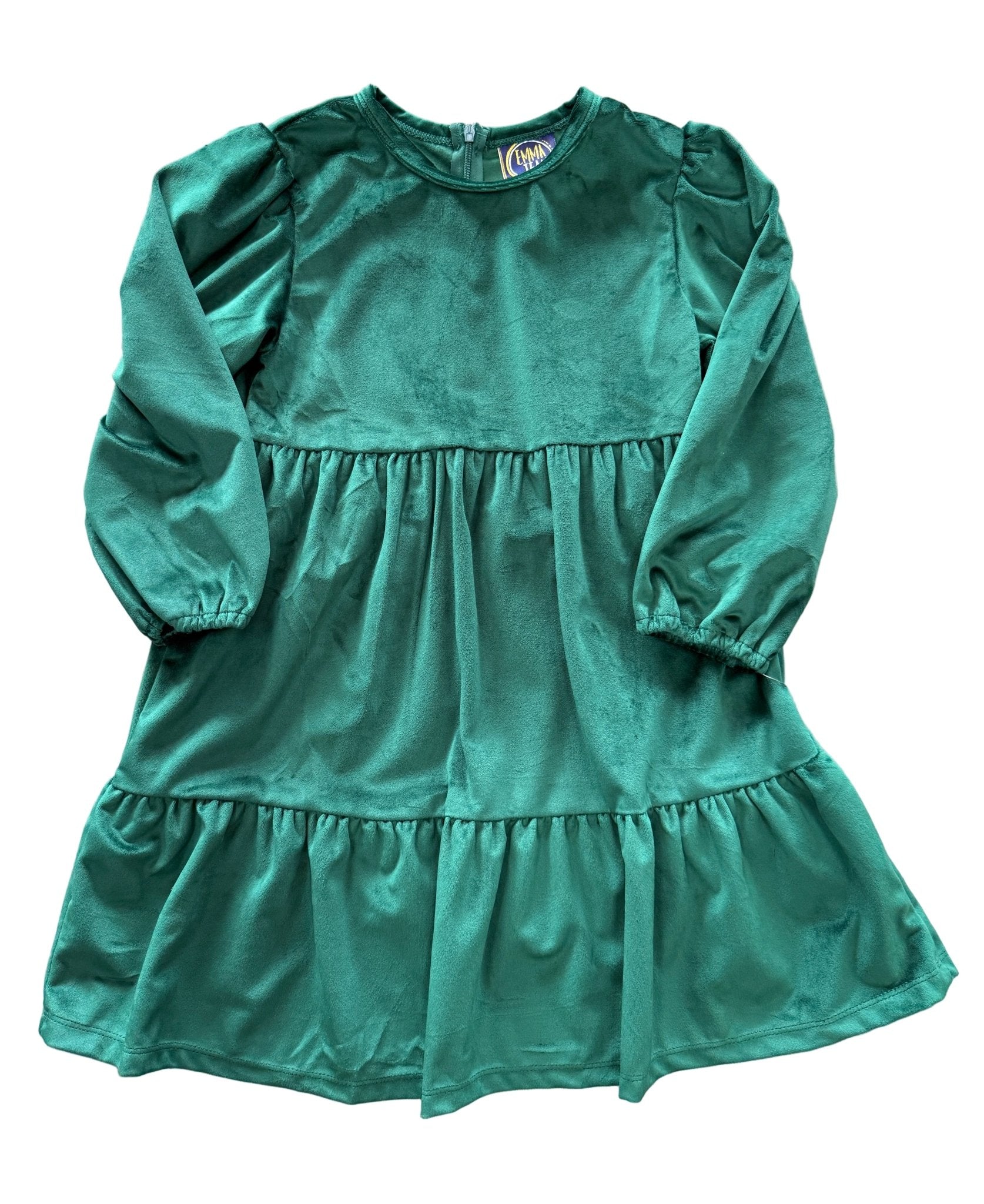 Kinsley L/S Dress - Emerald Girls Occasion Dresses Emma Jean