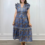 Kira Dress- Moonlit Petal Long Dresses Clara the Label