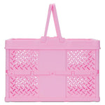 Large Pink Foldable Storage Crate Kids Misc Accessories IScream