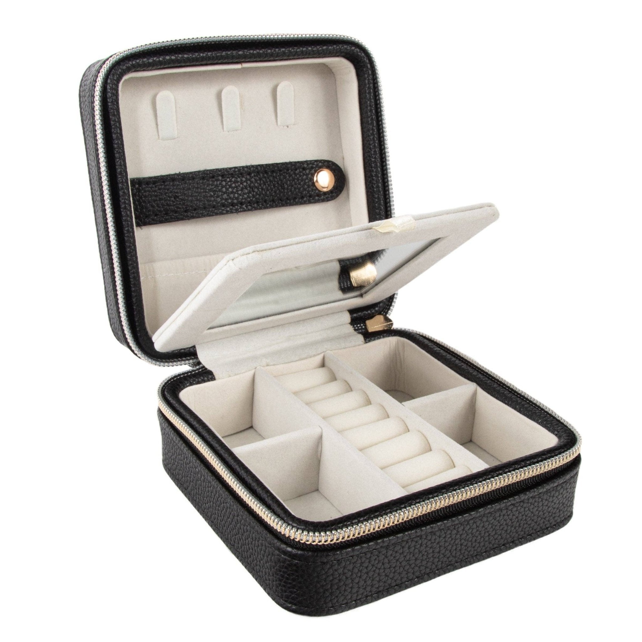 Leah Travel Jewelry Case: Red-2972 Cases Brouk and Co.
