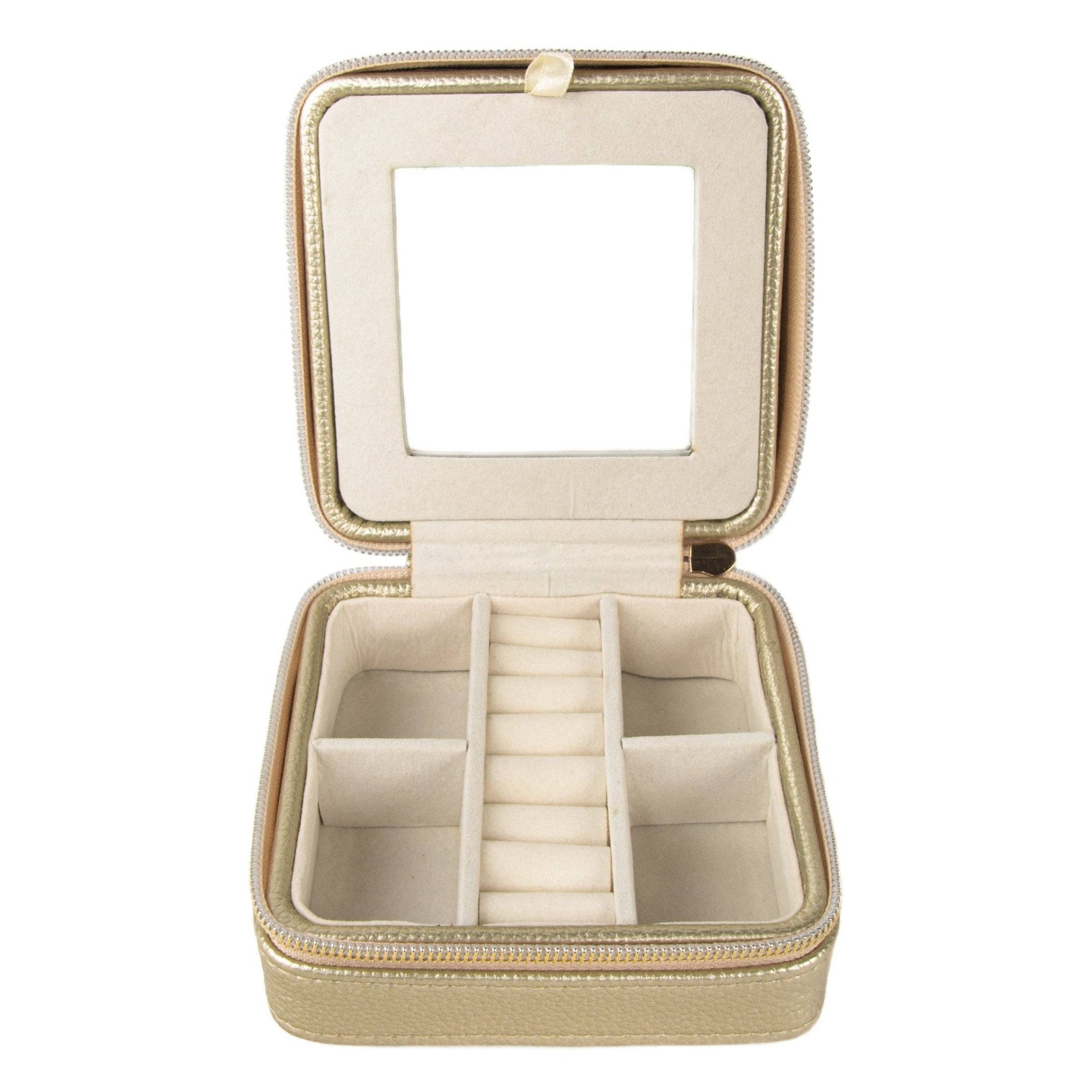 Leah Travel Jewelry Case: Red-2972 Cases Brouk and Co.