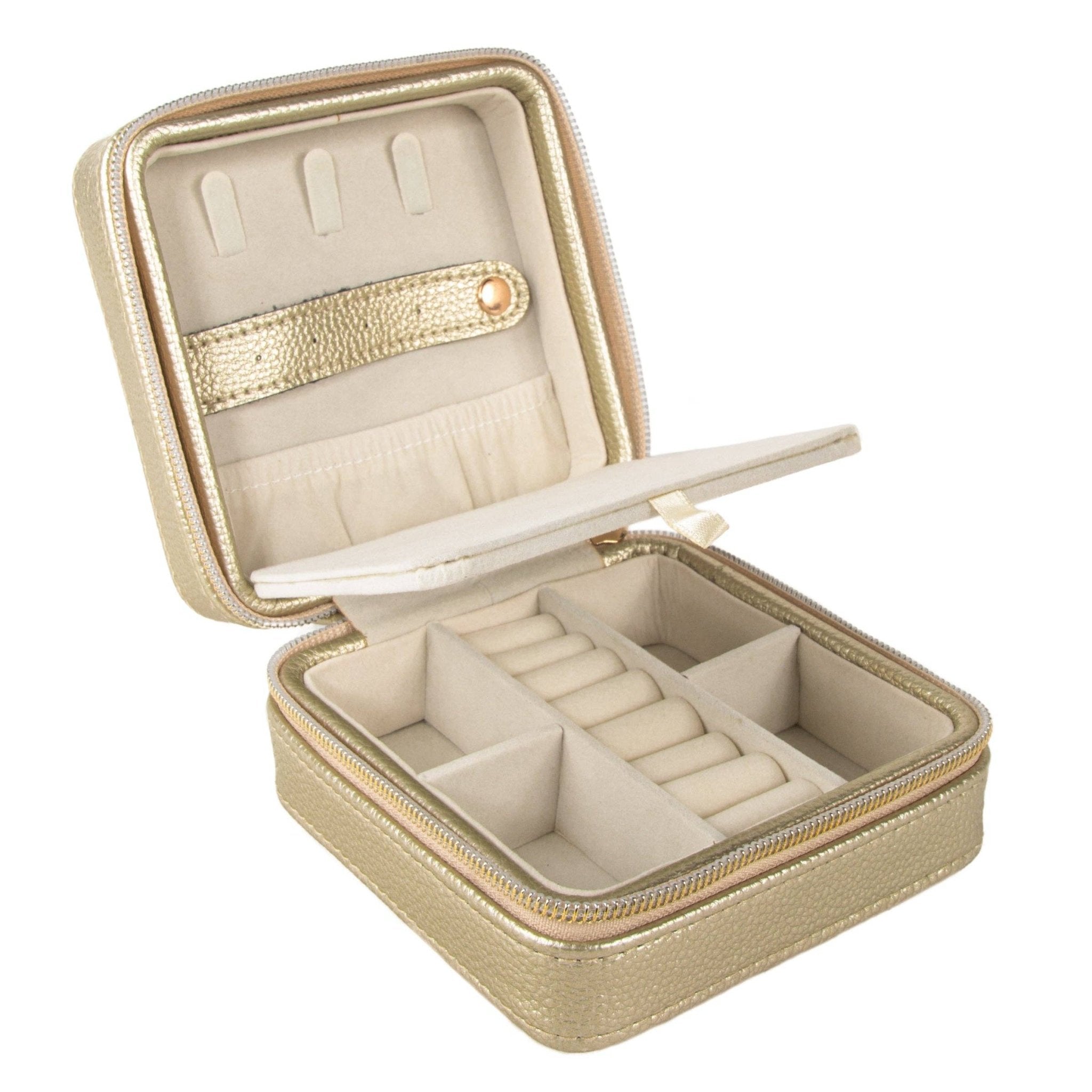 Leah Travel Jewelry Case: Red-2972 Cases Brouk and Co.
