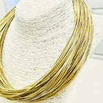 Leatherette Strand Necklace - Gold Necklaces TWO FORTY TWO