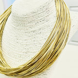 Leatherette Strand Necklace - Gold Necklaces TWO FORTY TWO