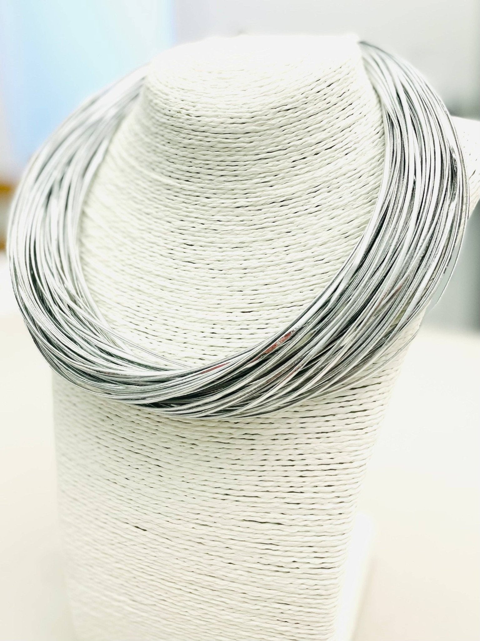 Leatherette Strand Necklace - Silver Necklaces TWO FORTY TWO