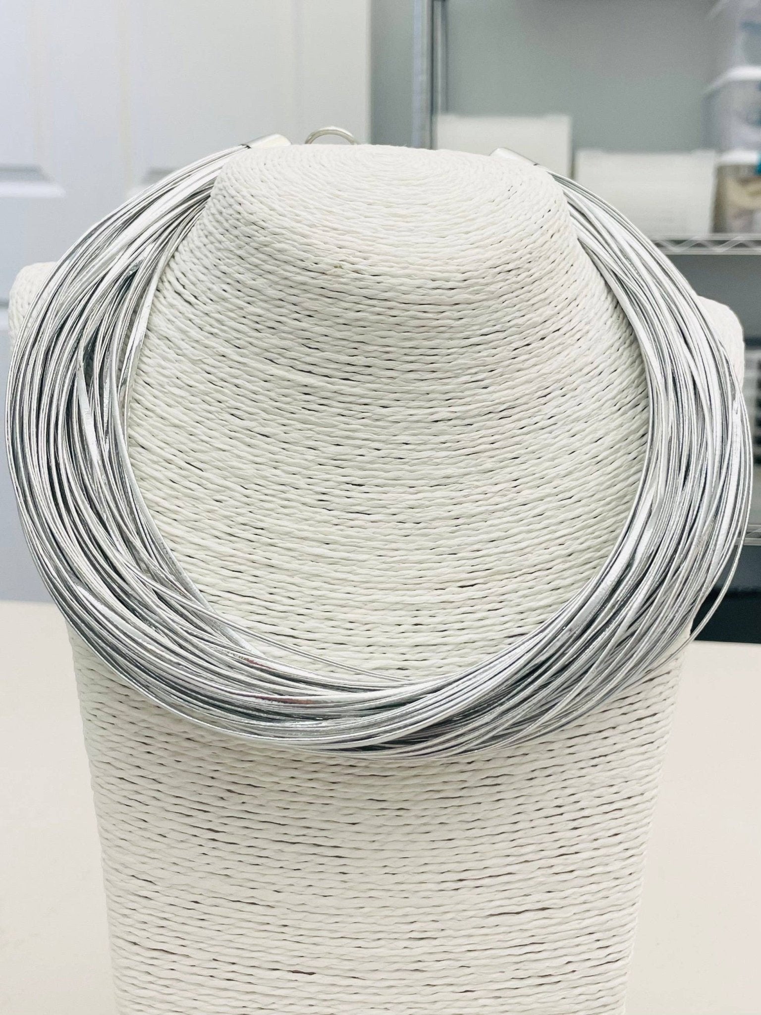 Leatherette Strand Necklace - Silver Necklaces TWO FORTY TWO