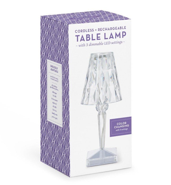 LED Color-Changing Crystal Cordless Table Lamp Home Decor Two's Company