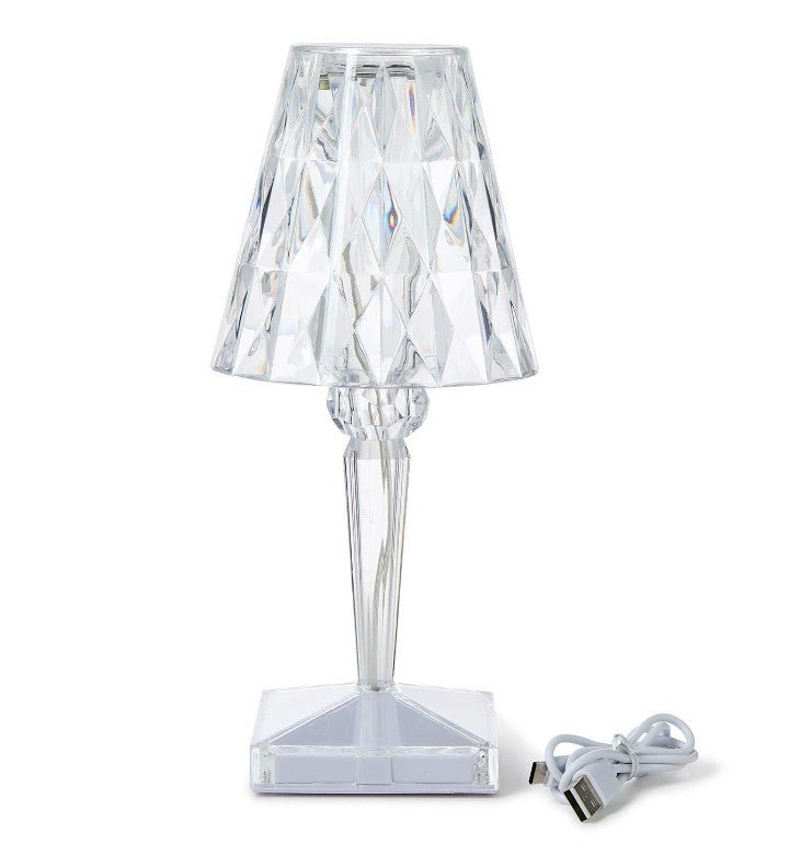 LED Color-Changing Crystal Cordless Table Lamp Home Decor Two's Company
