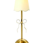 LED Cordless Gold Bow Table Lamp Home Decor Two's Company