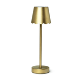 LED Cordless Table Lamp - Gold Scalloped Edge Home Decor Two's Company