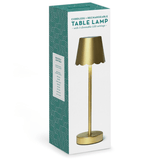 LED Cordless Table Lamp - Gold Scalloped Edge Home Decor Two's Company