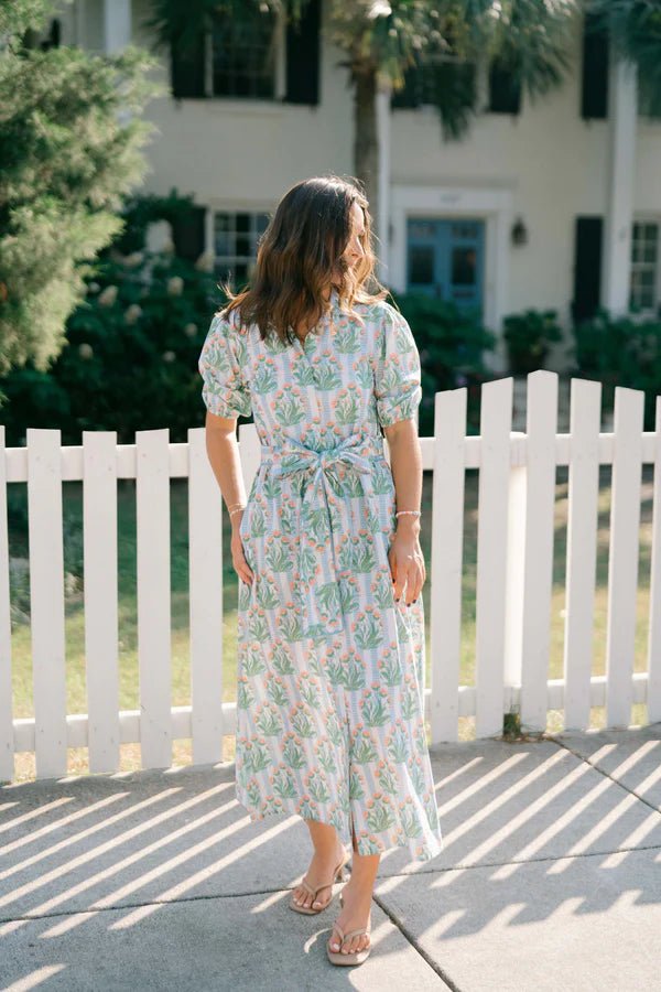 Leila - Chateau Toile Long Dresses Marigold
