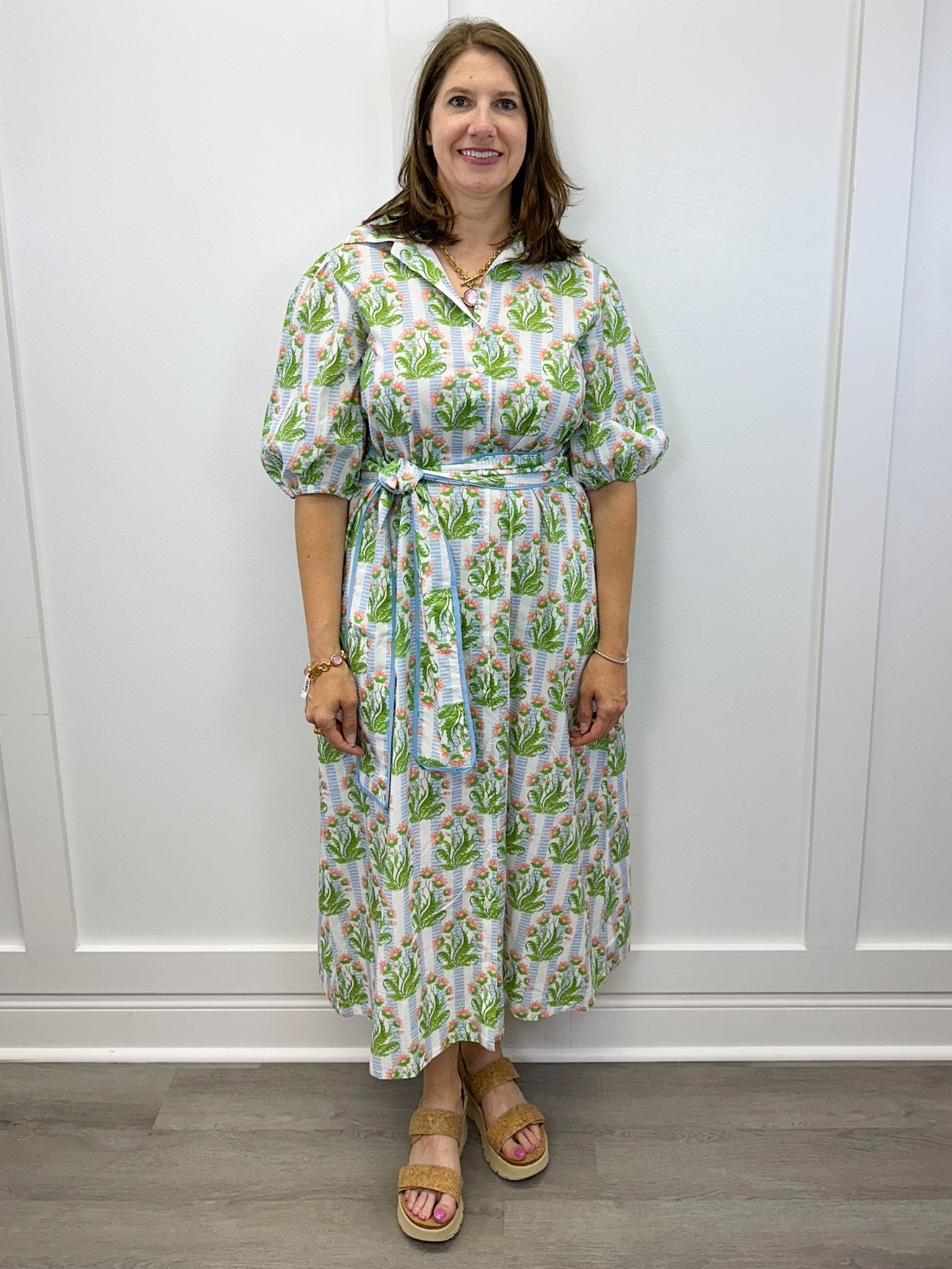 Leila - Chateau Toile Long Dresses Marigold
