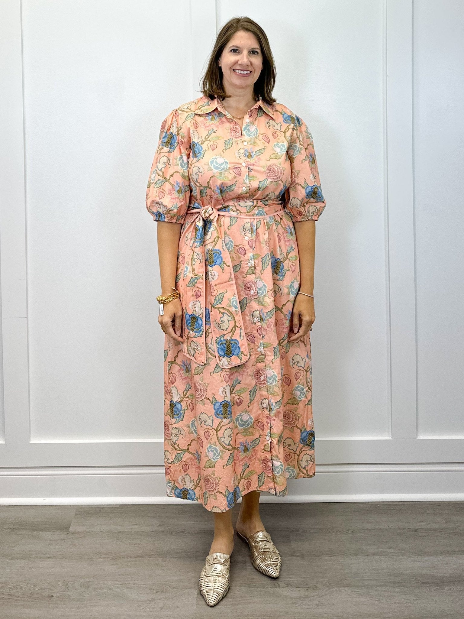 Leila Dress - Blush Bouquet Long Dresses Marigold
